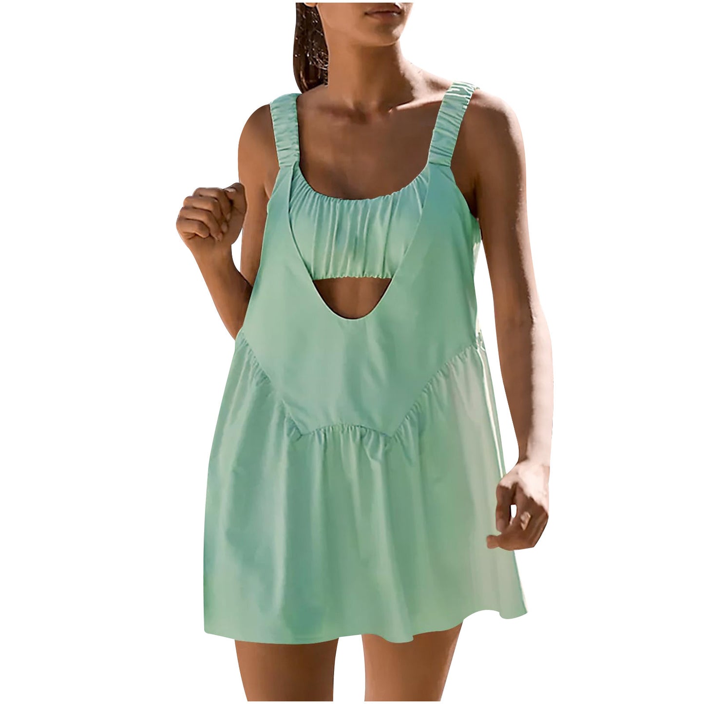 Casual Summer Tennis Dress Built-in Bra Casual Sports - Euphoryas Tennis Co.