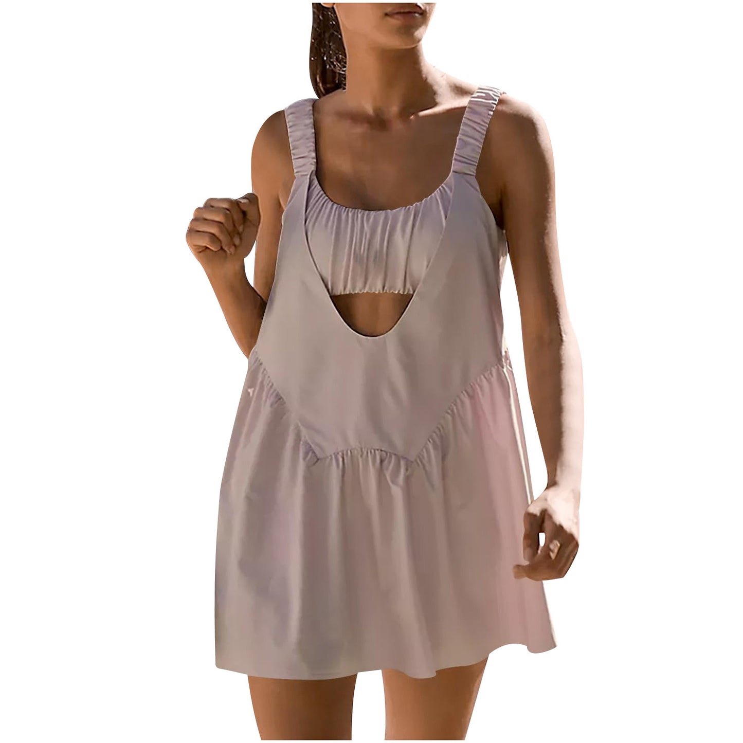 Casual Summer Tennis Dress Built-in Bra Casual Sports - Euphoryas Tennis Co.