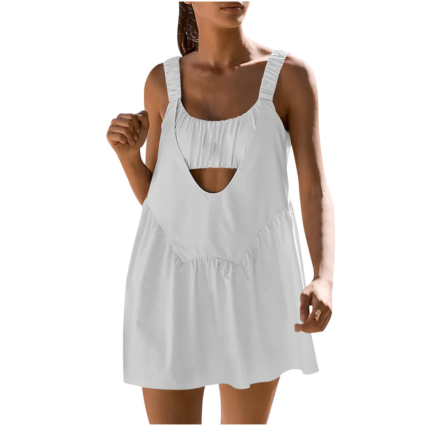 Casual Summer Tennis Dress Built-in Bra Casual Sports - Euphoryas Tennis Co.