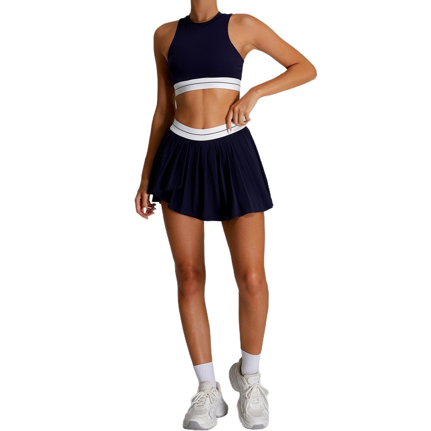 Women's Outdoor Sports Tennis Suit – Tight-Fit, Quick-Drying with Pleated Skirt - Euphoryas Tennis Co.