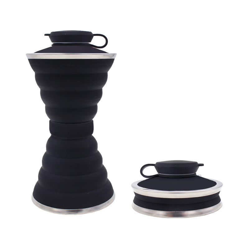 500ml Foldable Silicone Water Bottle – Leak-Proof & Portable - Euphoryas Tennis Co.