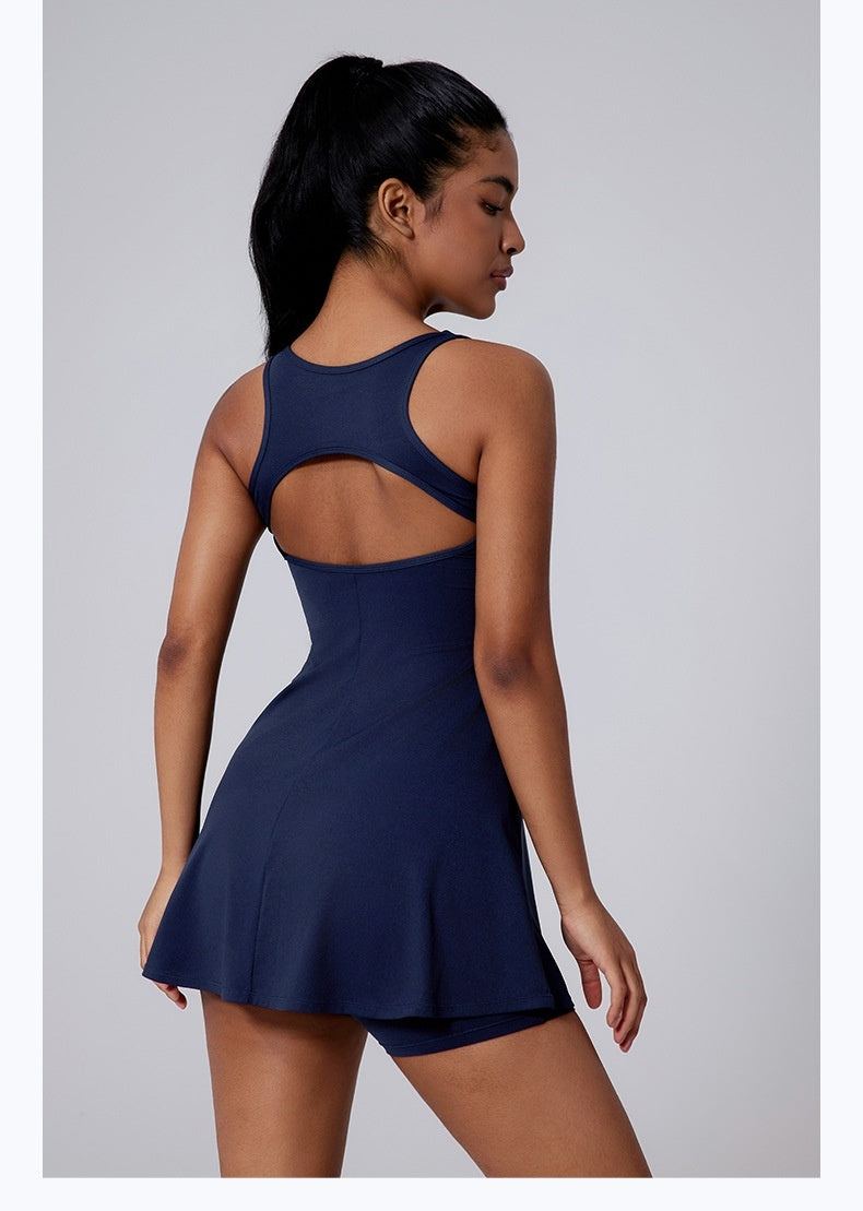 Two-piece Set Sports Dress Leggings Tennis Skirt - Euphoryas Tennis Co.