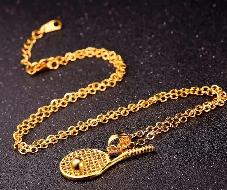Stainless steel jewelry tennis racket necklace pendant - Euphoryas Tennis Co.