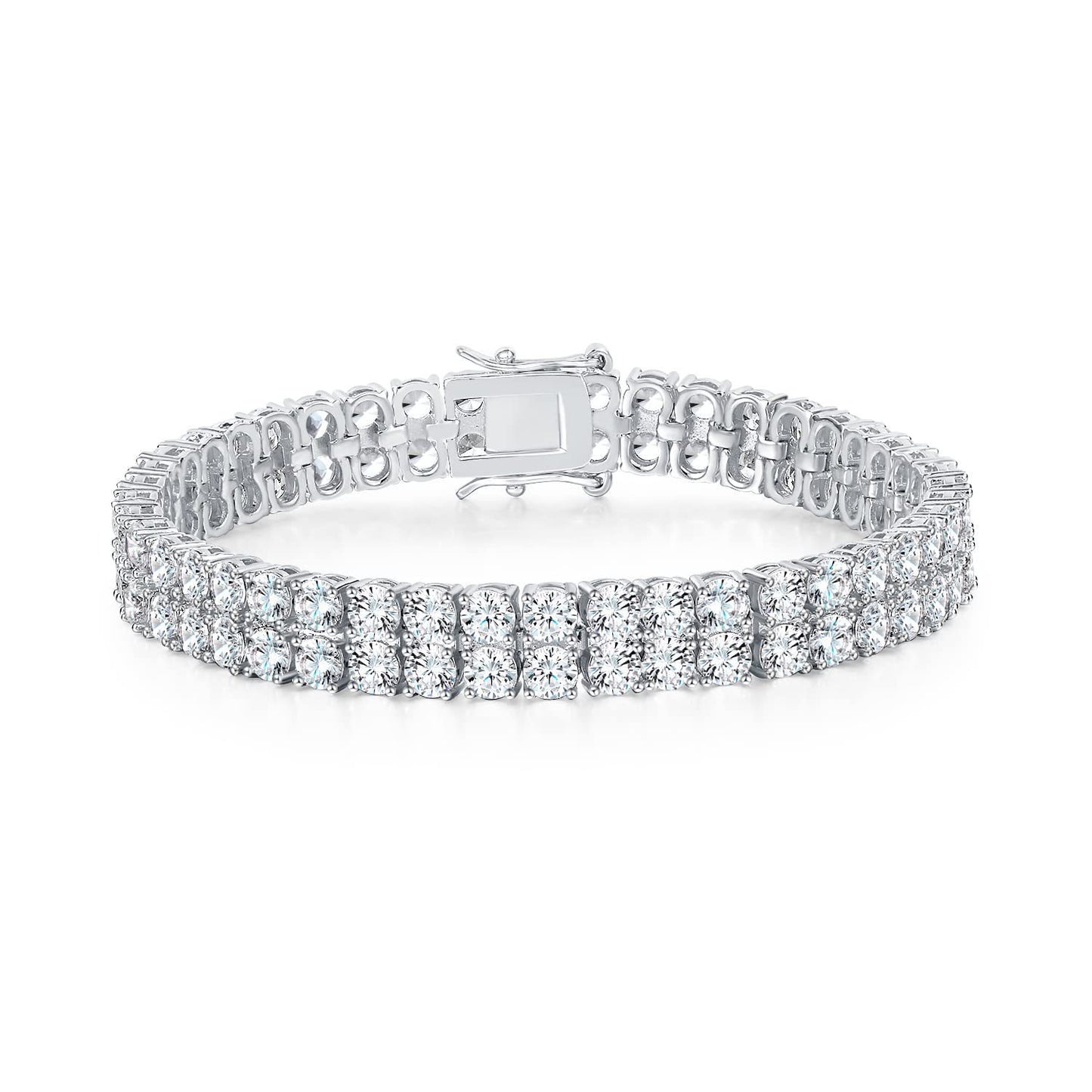 3MM Inlaid Zircon Tennis Bracelet Double Row - Euphoryas Tennis Co.
