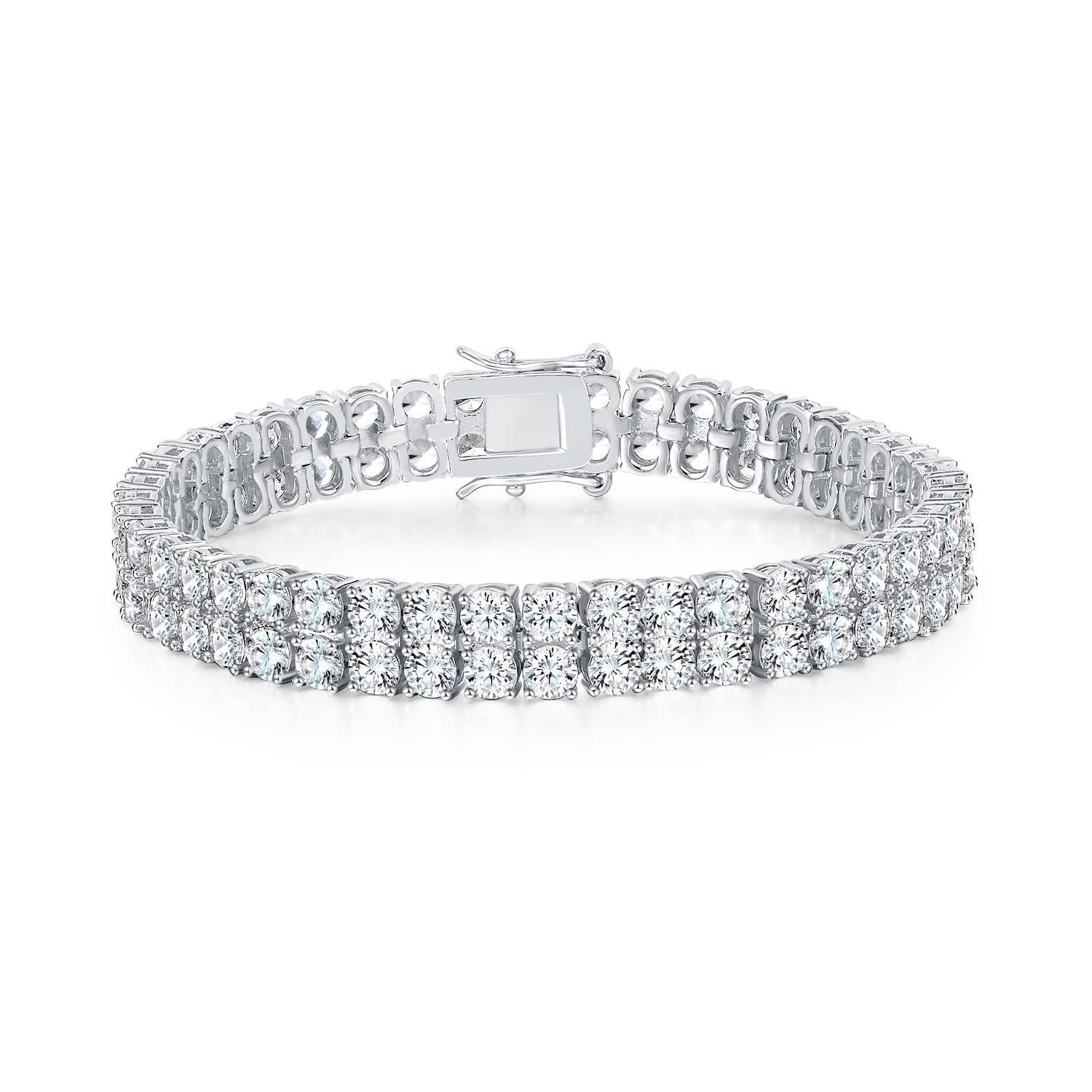 3MM Inlaid Zircon Tennis Bracelet Double Row - Euphoryas Tennis Co.