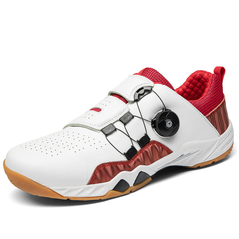 Non-Slip Tennis & Badminton Shoes – Breathable Lace-Up Sneakers with Rotating Buckle for Secure Fit - Euphoryas Tennis Co.