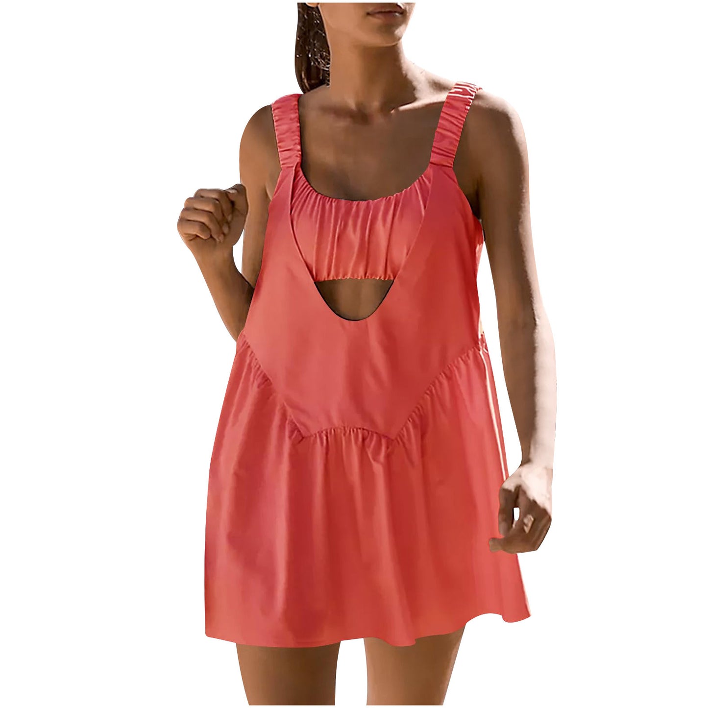 Casual Summer Tennis Dress Built-in Bra Casual Sports - Euphoryas Tennis Co.