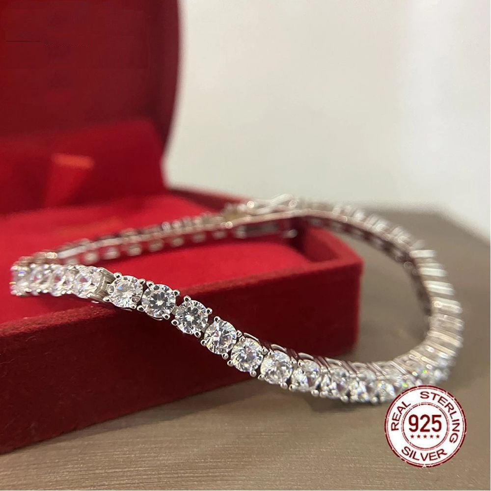 S925 Silver Bracelet 17-19cm Chain Length Optional Tennis Chain - Euphoryas Tennis Co.