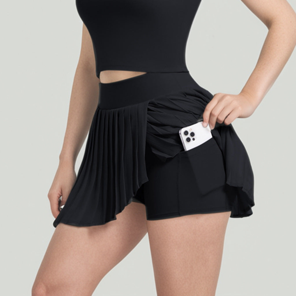 Pleated Tennis Skirt – Nude Feel, Outdoor Leisure & Fitness Running Skirt - Euphoryas Tennis Co.